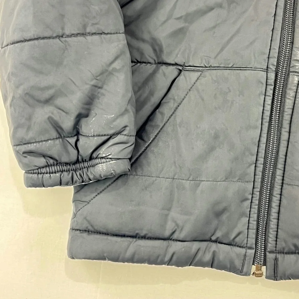 GUC Columbia Kids Reversible Puffer Hooded Fleece Jacket Boy Camo Black Size XXS